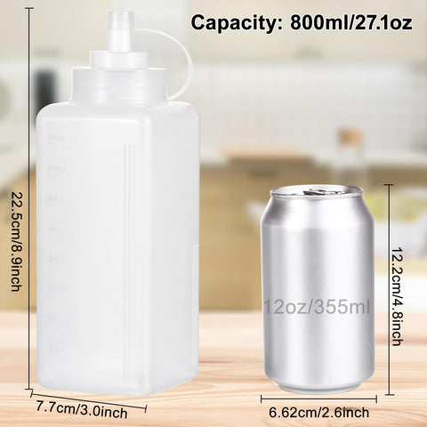 Clear BPA-free LDPE bottle by Uceoo for ketchup and dressings.