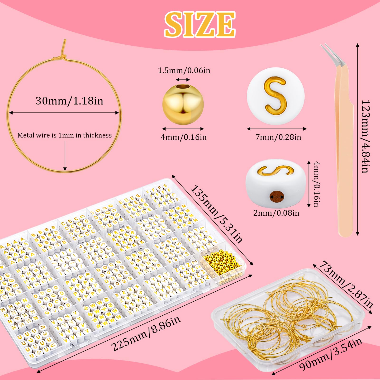 Ucnemous heart beads 30 pieces for festive glass markers