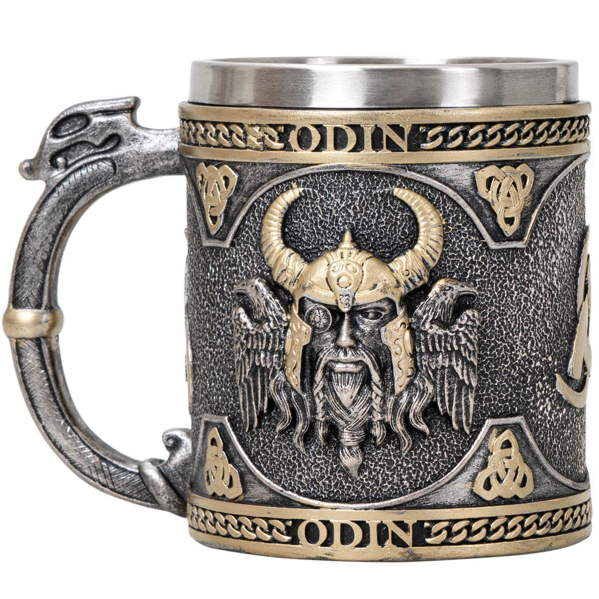 UCOMINS Odin Viking mug with dragon handle, ideal for bold coffee moments.