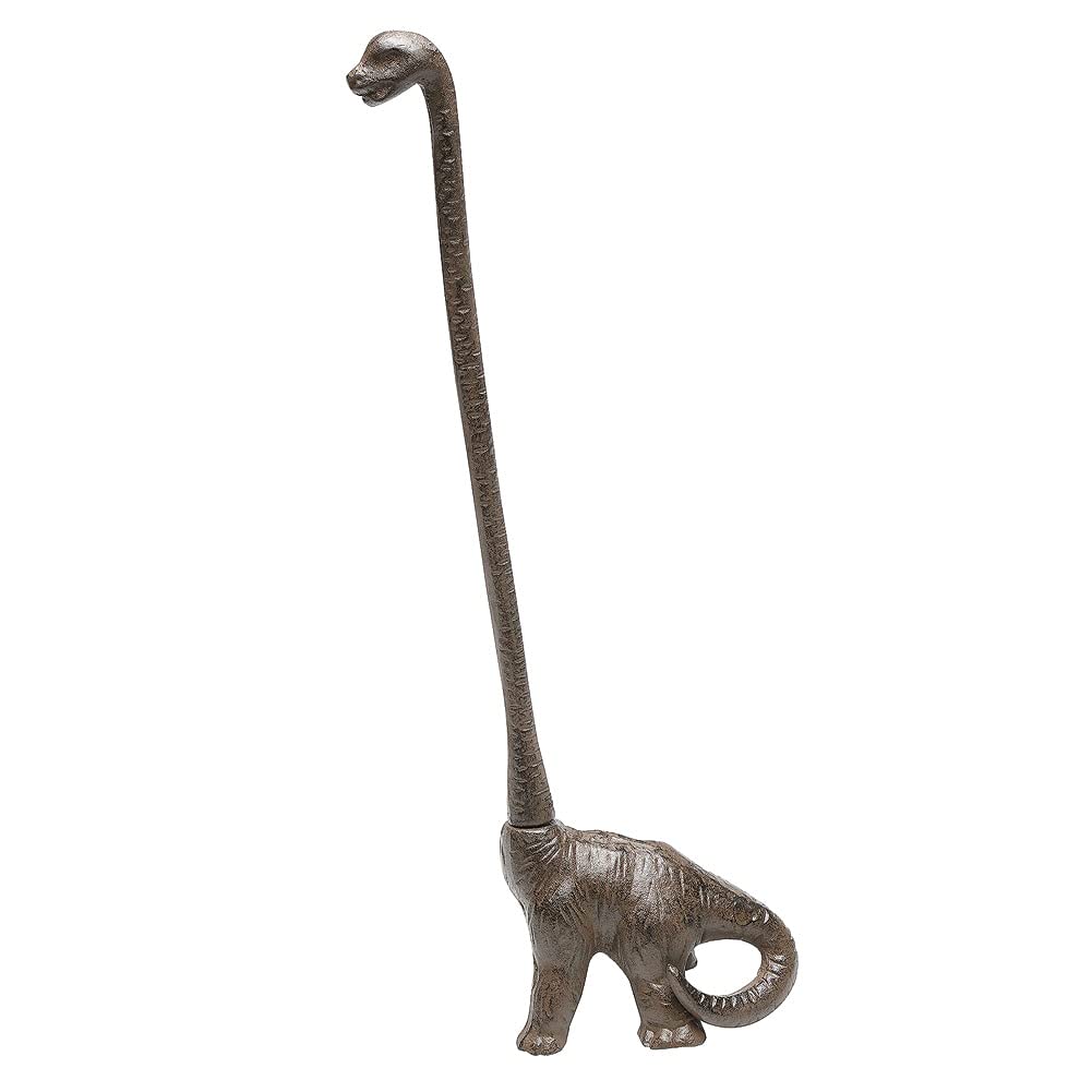 UD Toysdone iron dinosaur holder, side view, practical decor for kitchen or craft room