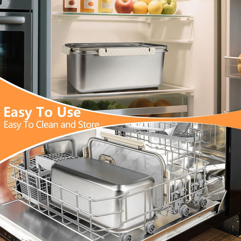udnmlaiebot bread container dishwasher-safe for easy cleanup after baking sessions.