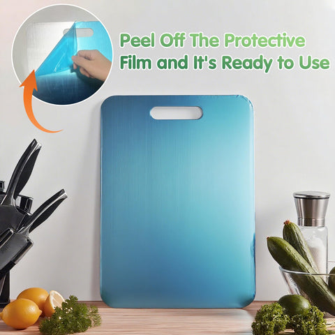 Ufolbol Katuchef titanium cutting board back view for meat prep