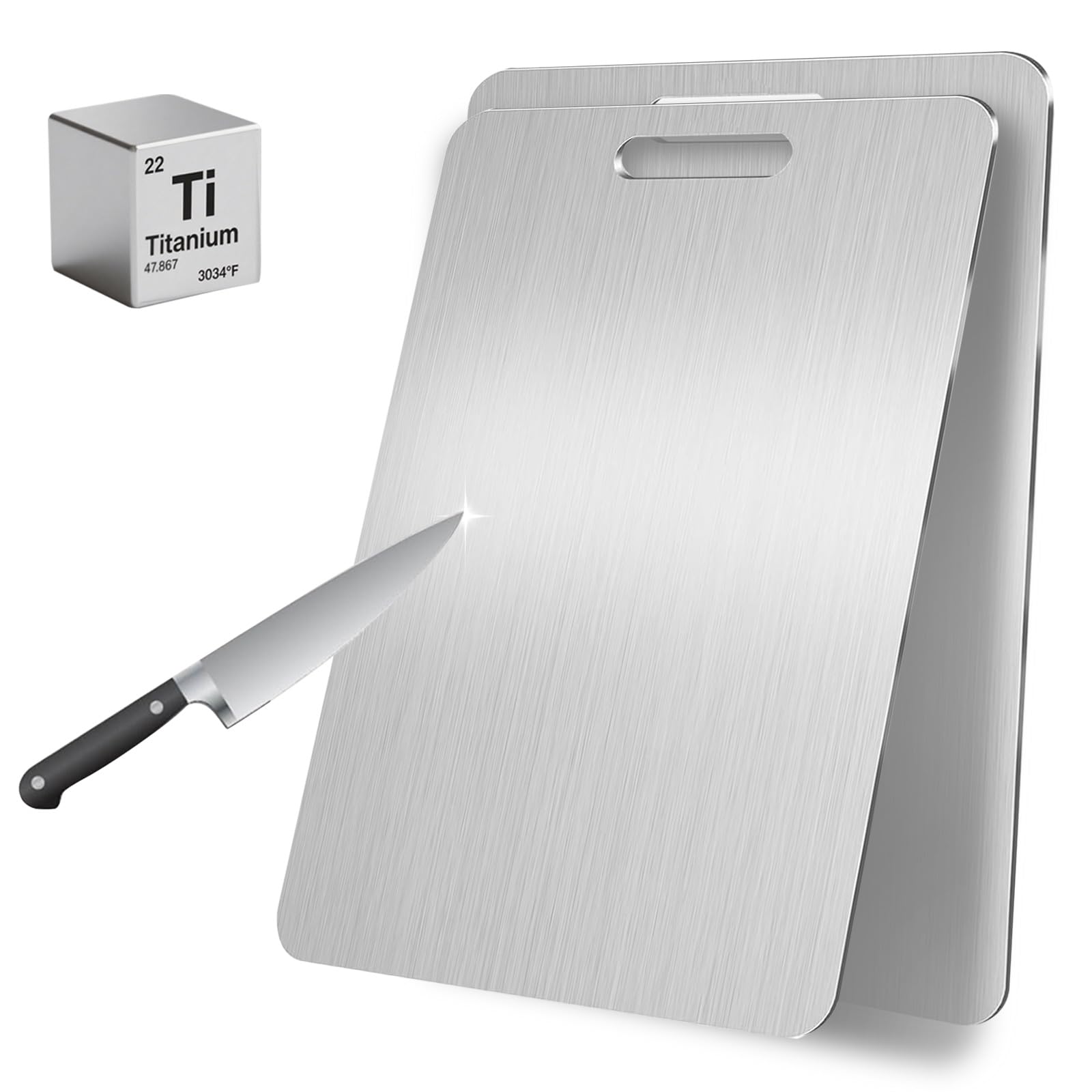 Ufolbol Katuchef titanium cutting board front for vegetables, ideal for fresh produce prep