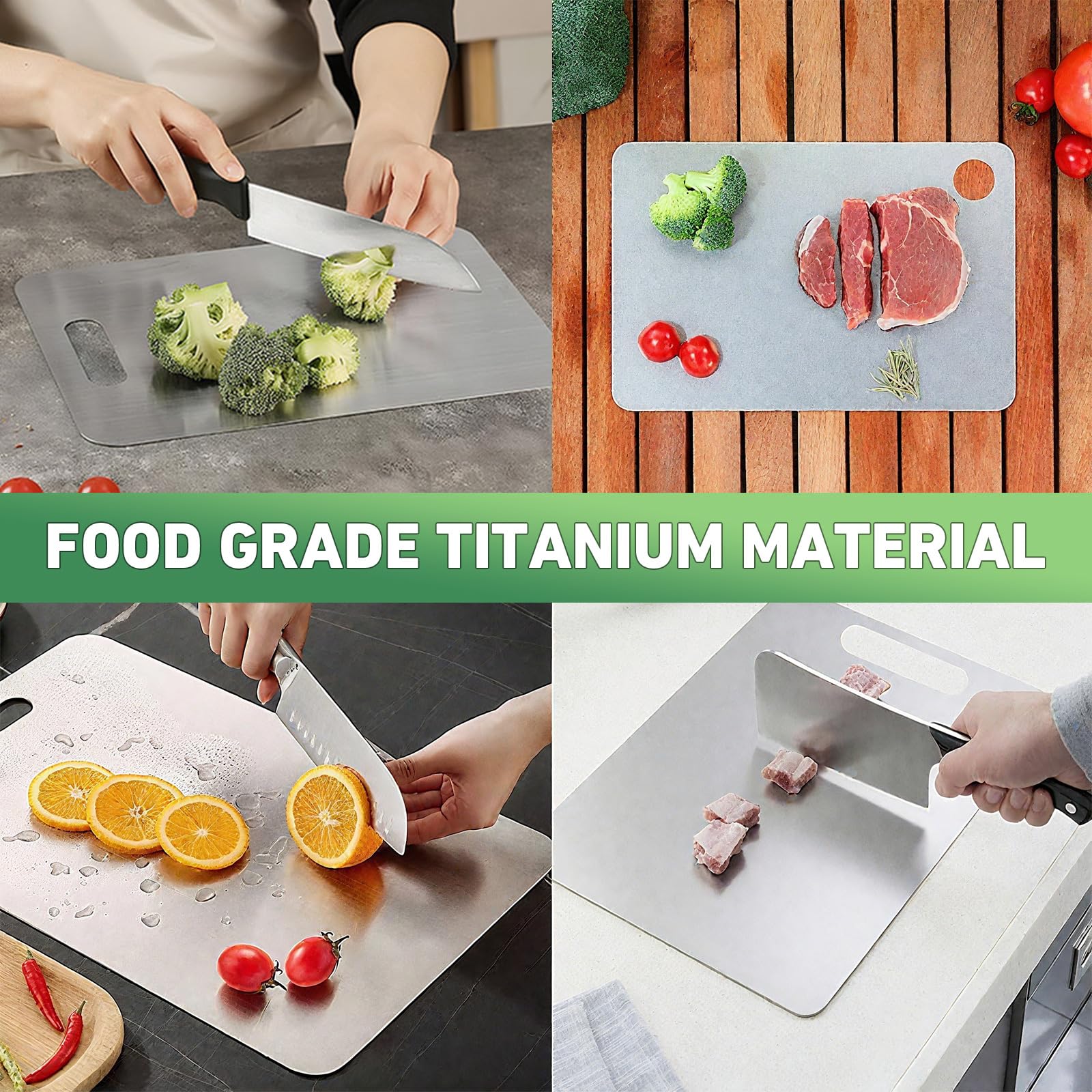 Ufolbol Katuchef titanium cutting board lightweight, dishwasher-safe and durable.