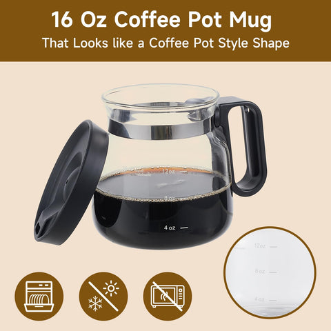 UFORU coffee pot mug with spill-proof lid keeps drinks tidy during travel