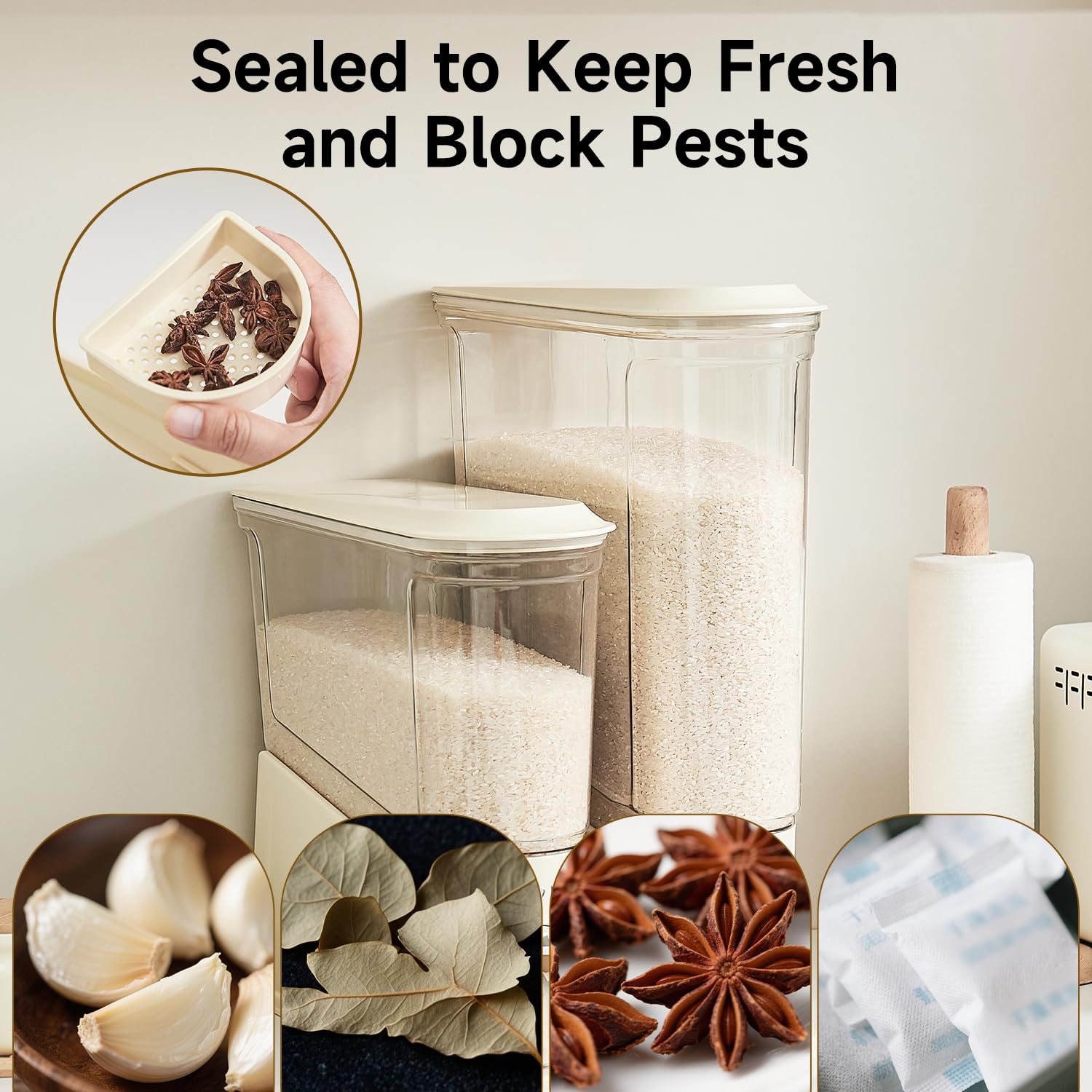 UFORU desiccant-friendly compartment supports longer grain freshness.