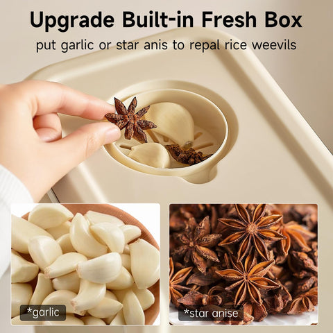 UFORU rice dispenser pantry organization improves kitchen efficiency and visibility.