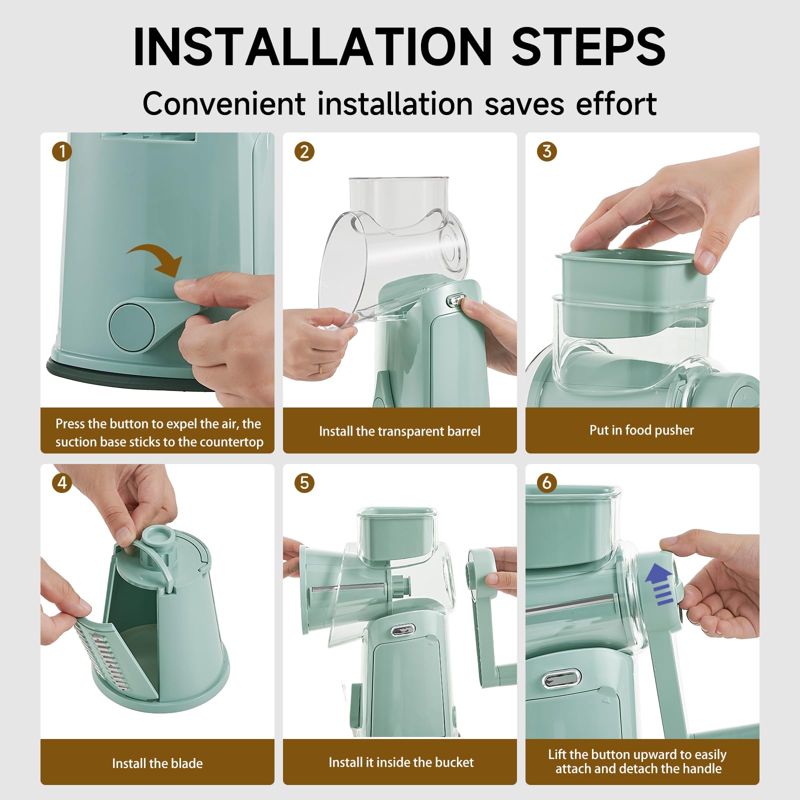 UFORU suction base keeps the device steady on countertops