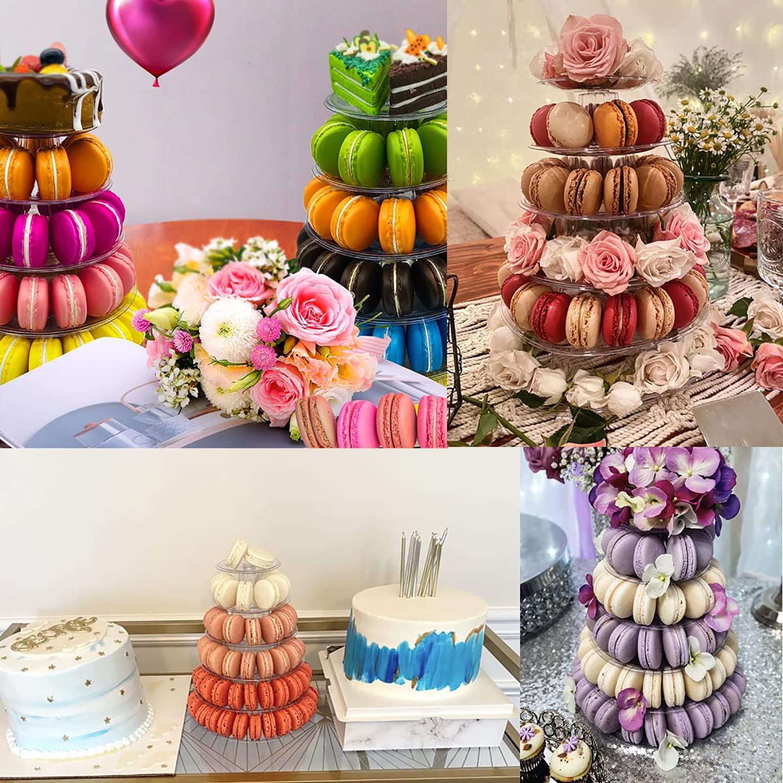Ufurty 6-tier display on party table creates an eye-catching dessert focal point.