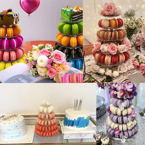 Ufurty 6-tier display on party table creates an eye-catching dessert focal point.