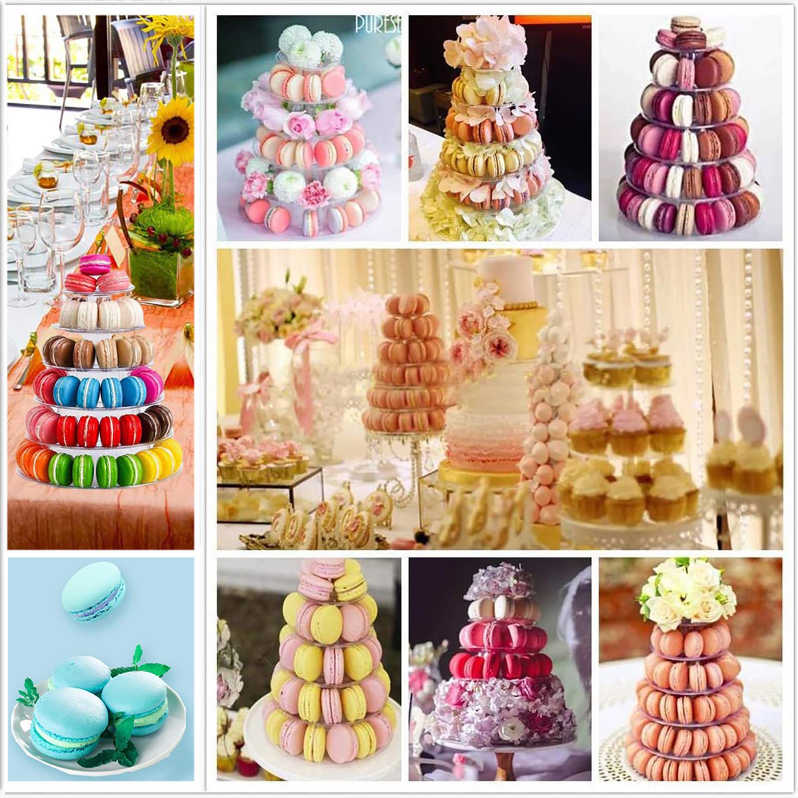 Ufurty 6-tier stand close-up, durable, non-toxic PVC material.