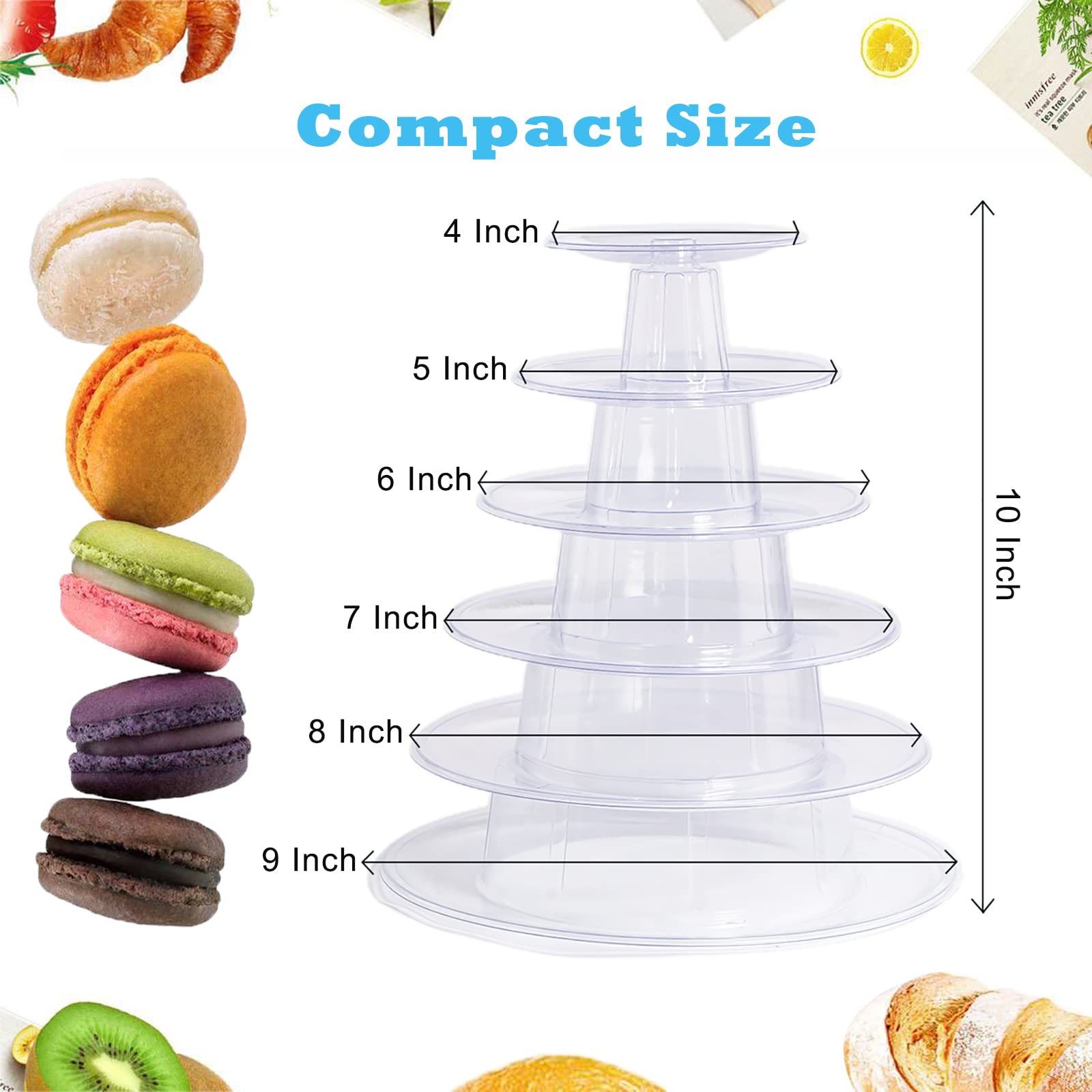 Ufurty macaron stand with tongs, mess-free serving at parties.