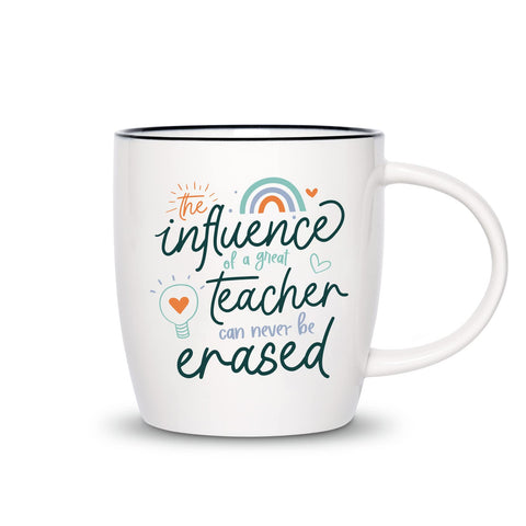 Ugiftcorner Teacher Mug front view with inspirational quote for daily classroom motivation.