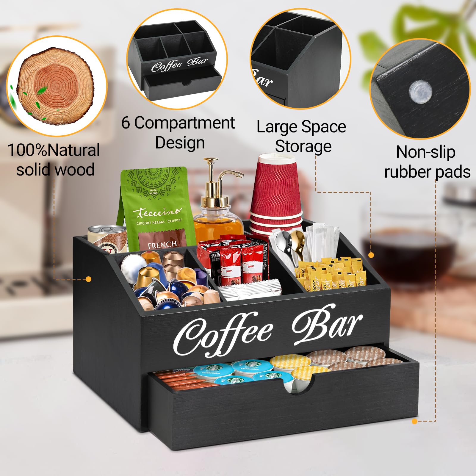 ugiftt coffee bar organizer dormitory lounge usage keeps common areas tidy