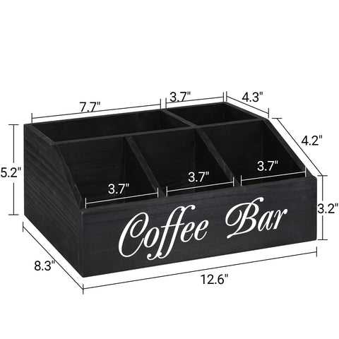 ugiftt coffee station organizer wood texture showcases natural warm decor.