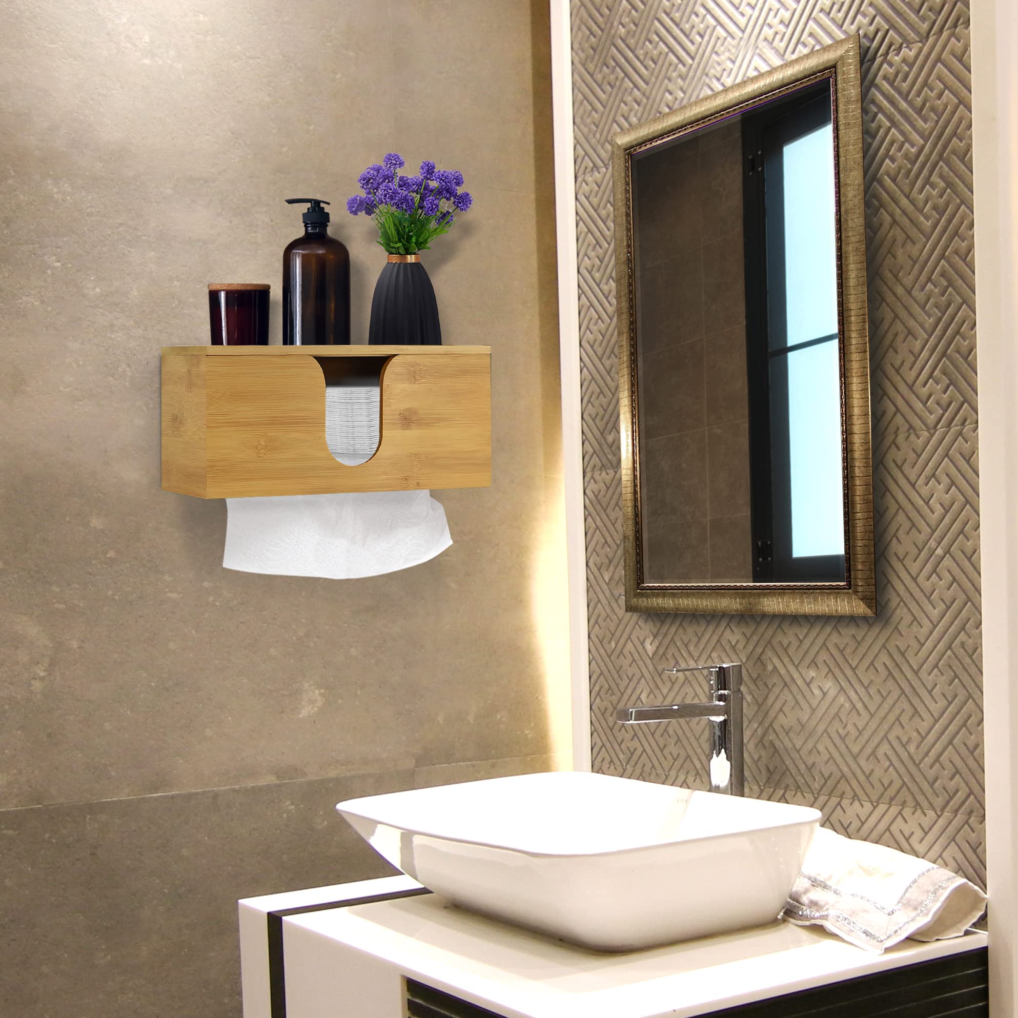 Ugiftt paper towel dispenser lid removable for tidy storage.