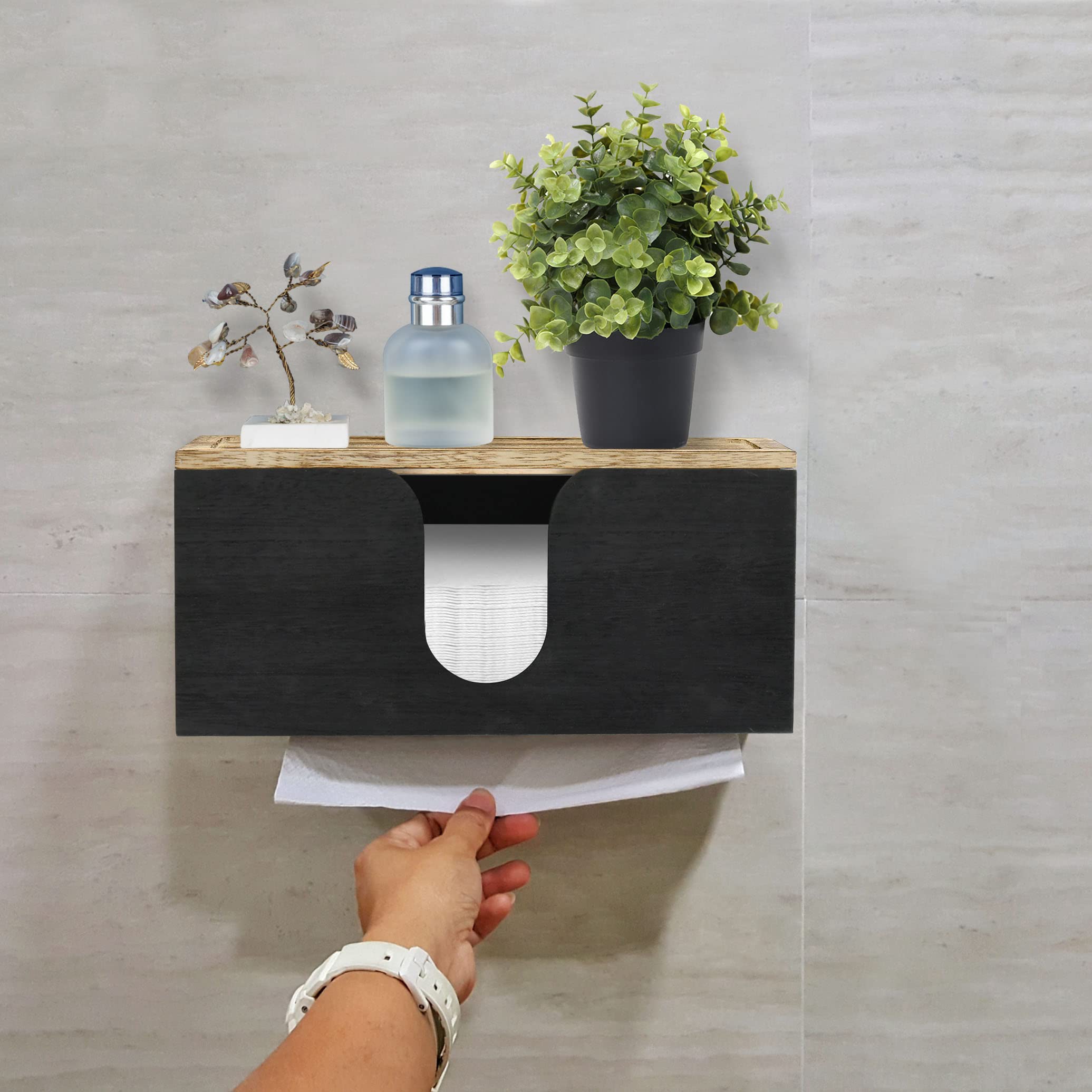 UGIFTT wall mounted dispenser shown on counter for versatile placement options
