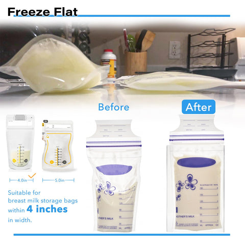 Ugotfeels four-piece freezer flattener kit helps bags lie flat for compact storage.