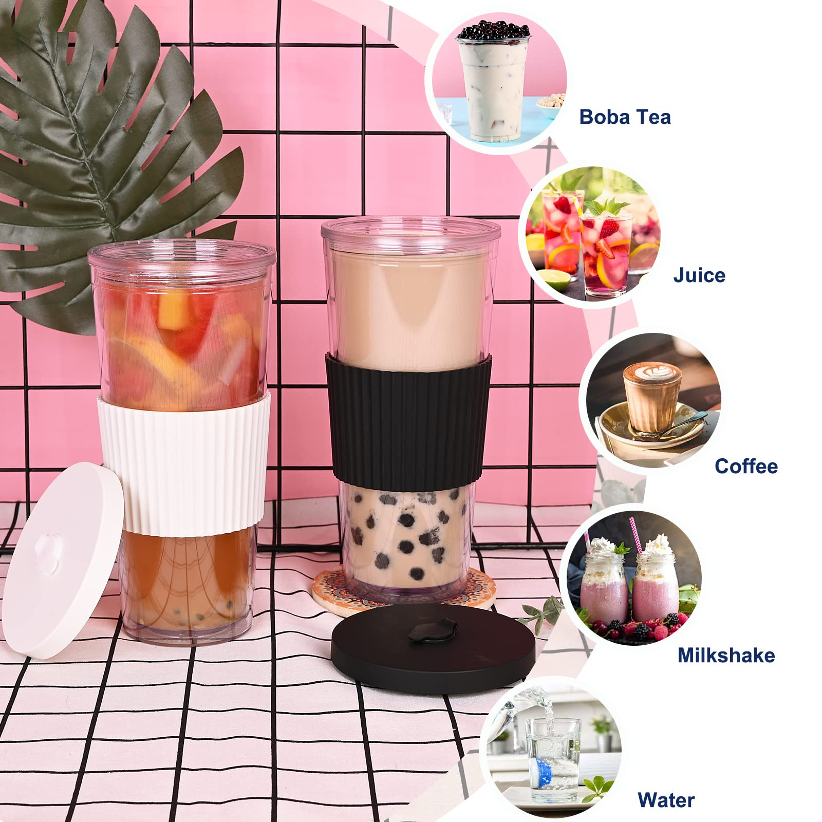 UHAPEER portable 24oz cup fits car cup holders and backpacks for travel.