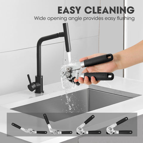 UHIYEE manual can opener with one-year replacement promise for peace of mind.