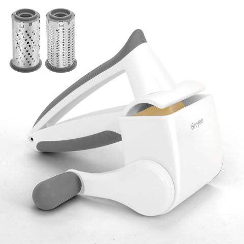 UHIYEE rotary grater with hand crank for effortless shredding