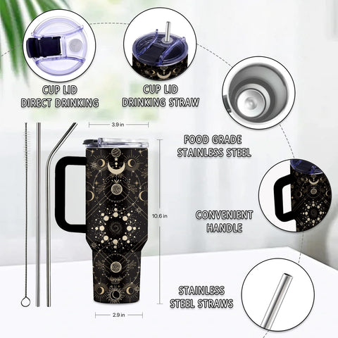 Uibunoo 40 oz tumbler in stainless steel for on-the-go use