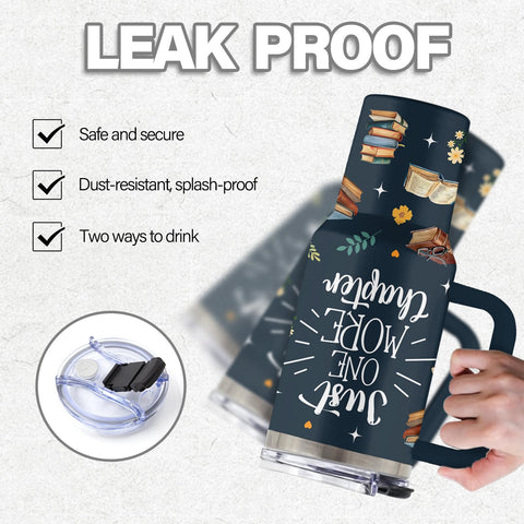 Uibunoo double wall insulation keeps drinks hot or cold during reading sessions
