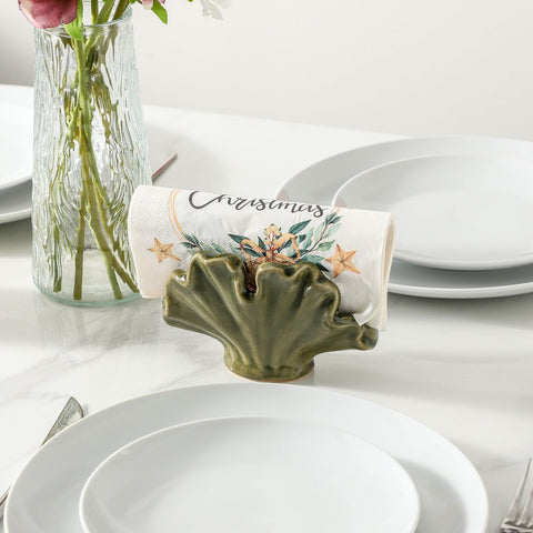 Uiddo ceramic sponge holder green close-up highlights durable glossy finish.