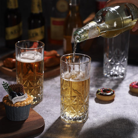 Uiifan 12 oz capacity highball glasses for drinks