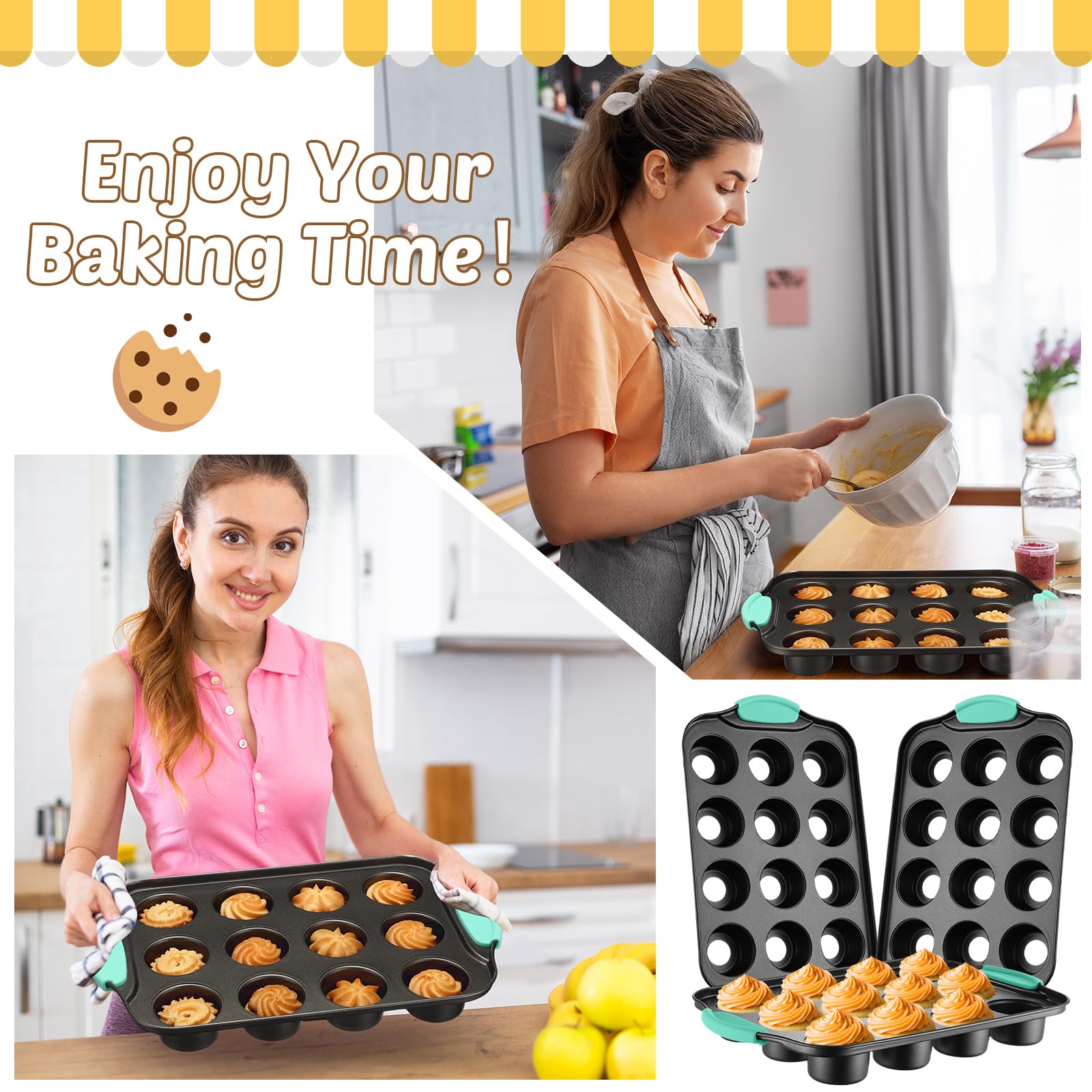 Uiifan 13x8 inch baking molds fit standard ovens