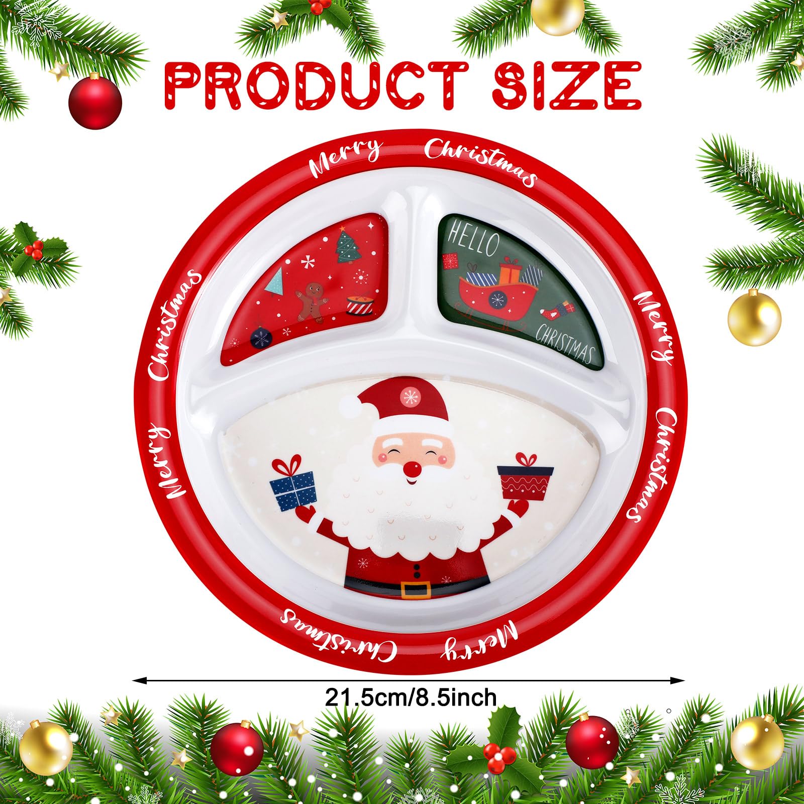 Uiifan tree-patterned plate adds colorful holiday mood to dining.