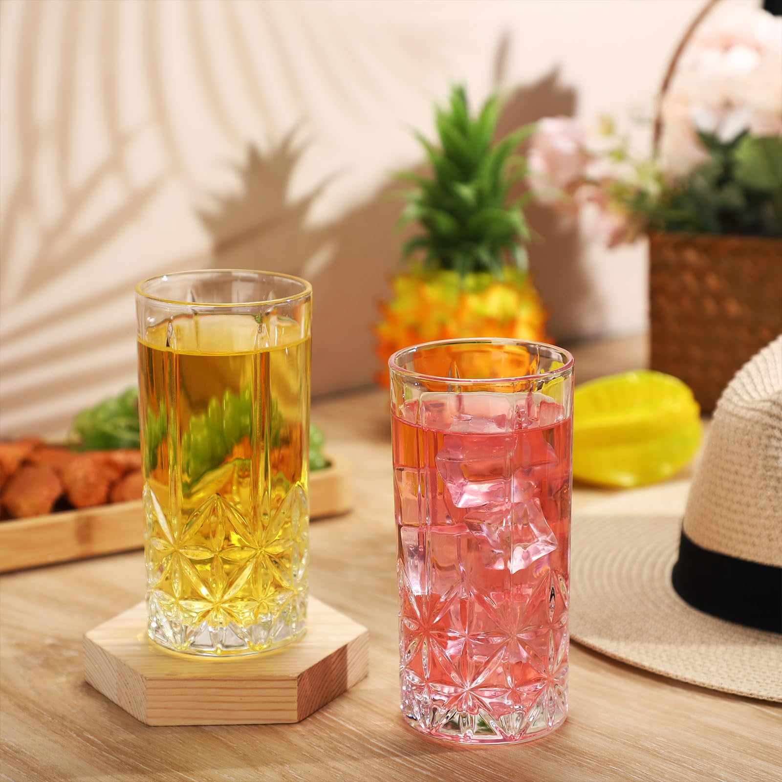 Uiifan clear crystal glassware ideal for water, juice, or cocktails