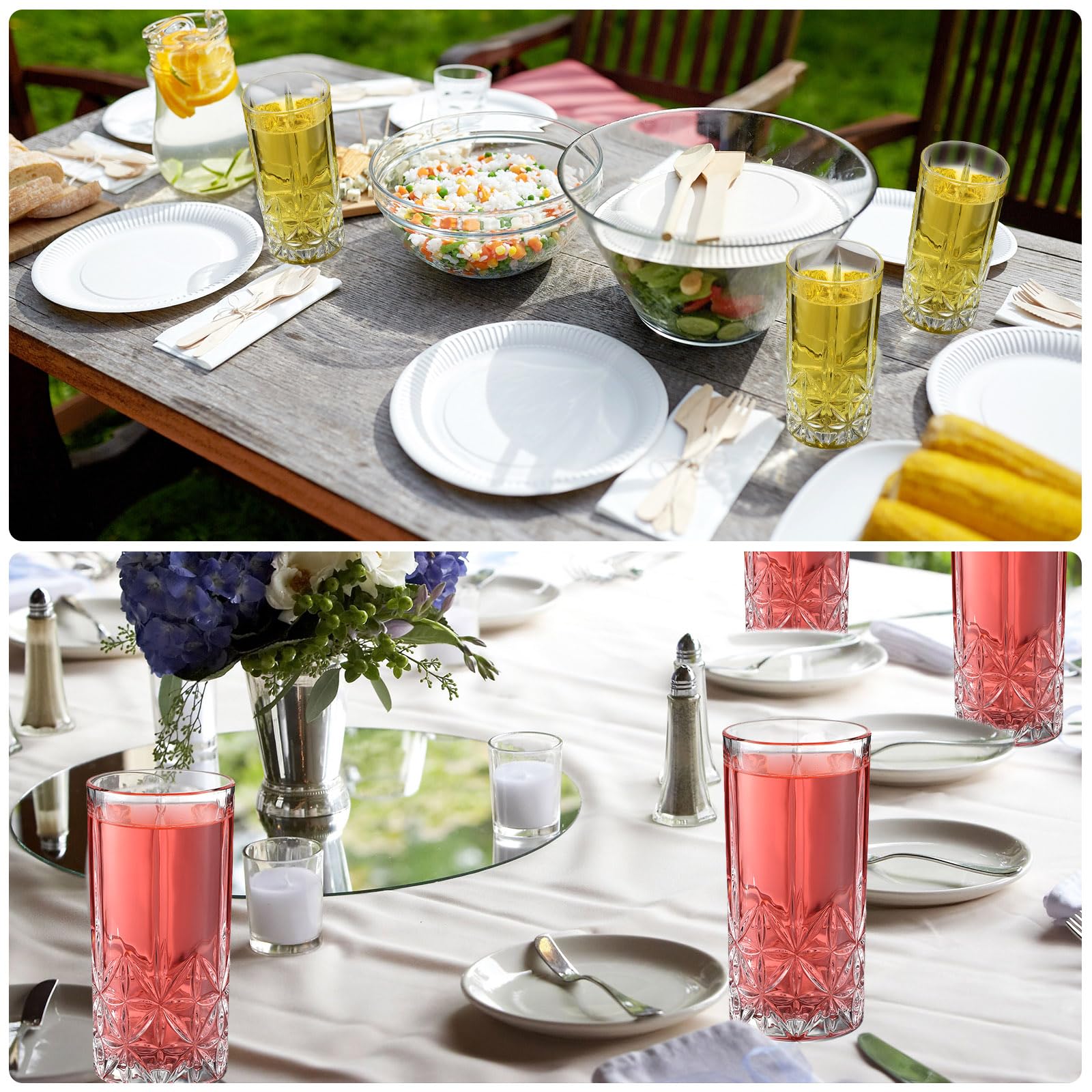 Uiifan dishwasher-safe highball glasses for easy cleanup