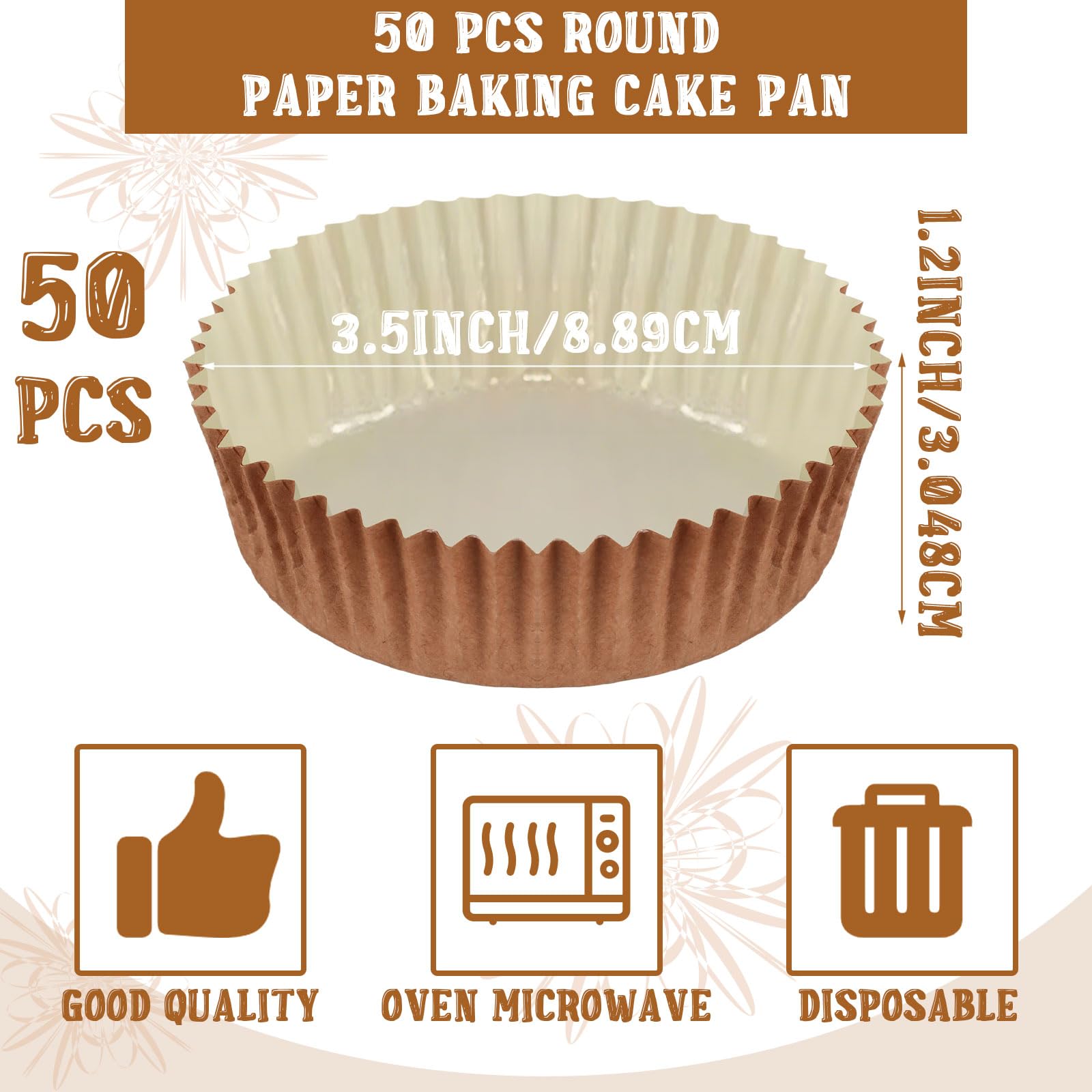 Uiifan natural liners shown in muffin tray for versatile bakeware.