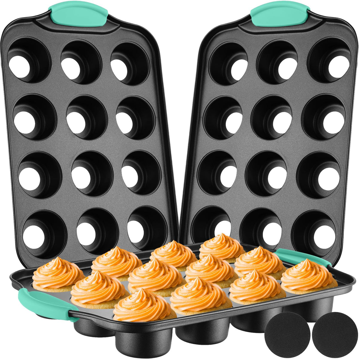 Uiifan mini cheesecake pans with 12 cavities for even portions