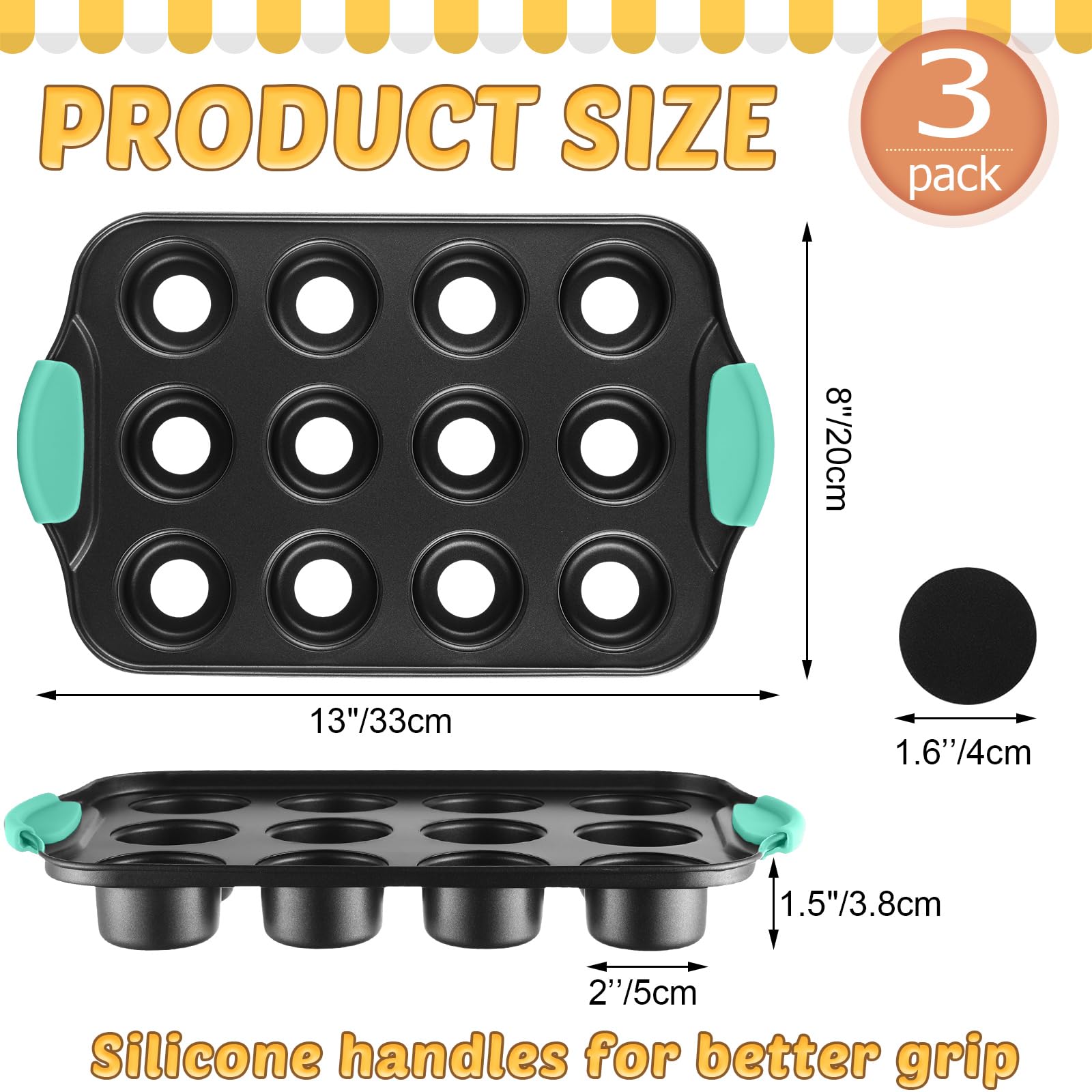 Uiifan mini pans with removable bottom for easy release