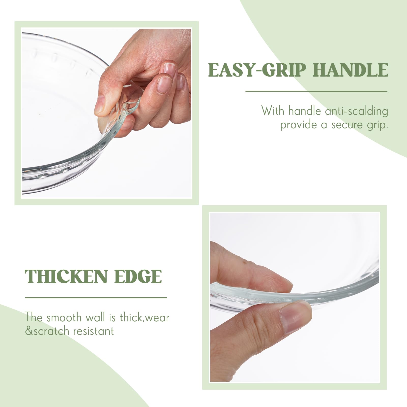 Uiifan round 6-inch pie pan with sturdy grip for hot servings
