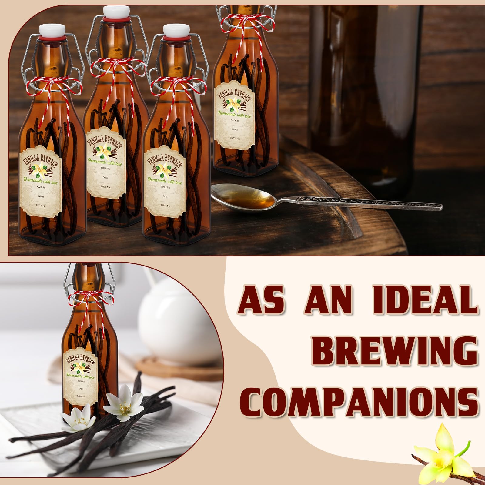 Uiifan vanilla labels plus cotton rope for personalized gift packaging