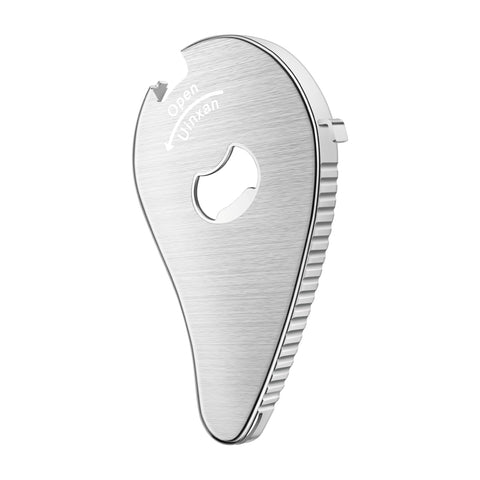 The Uinxan jar-bottle opener in a compact design for easy storage and quick access.