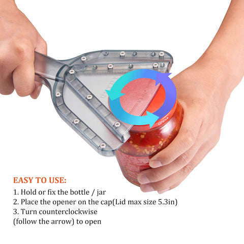 Uinxan jar opener non slip grip reduces hand strain for arthritis