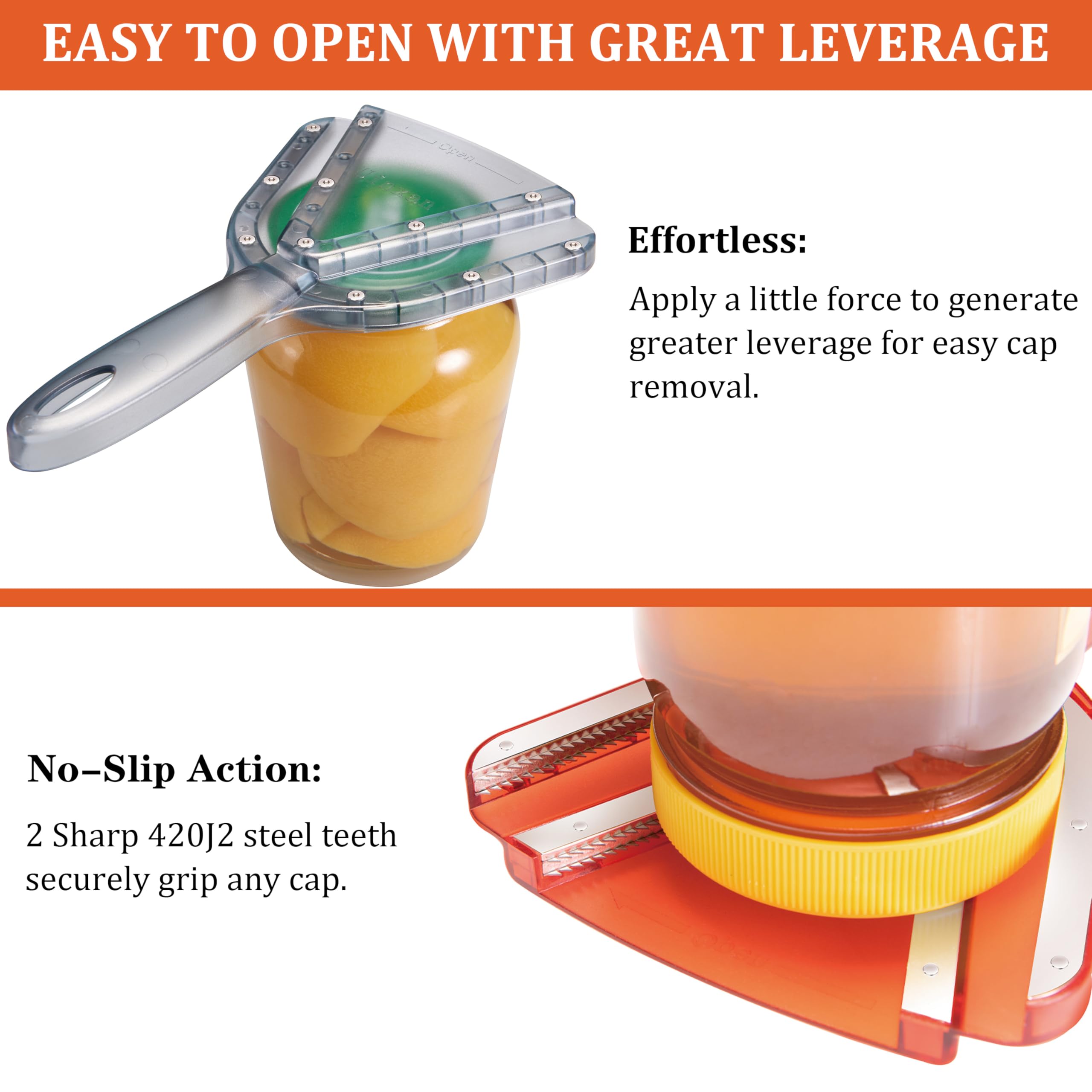 Uinxan jar opener fits lids up to 5.3 inches with ease