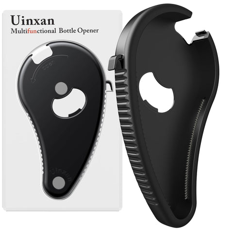Uinxan multifunctional opener grips bottle and jar lids with ease for home use