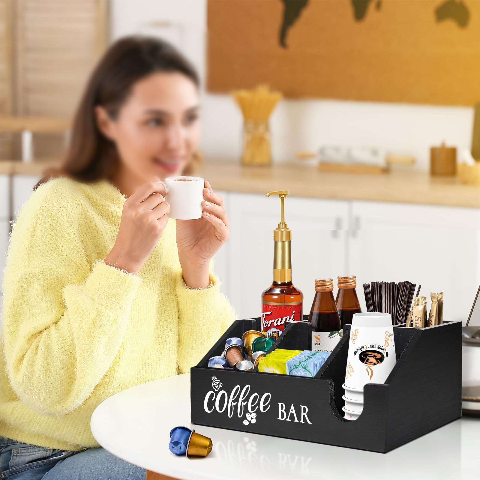 Uipame space-saving organizer ideal for home kitchens and office break areas.