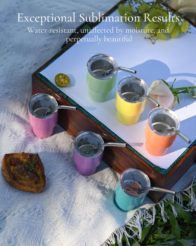 UIRZOTN compact 3oz tumbler is travel-friendly and portable.