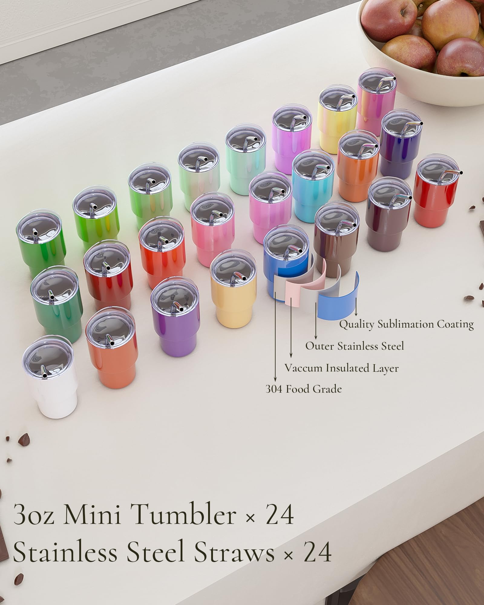 UIRZOTN insulated 304 stainless steel 3oz tumbler preserves cold or hot drinks.