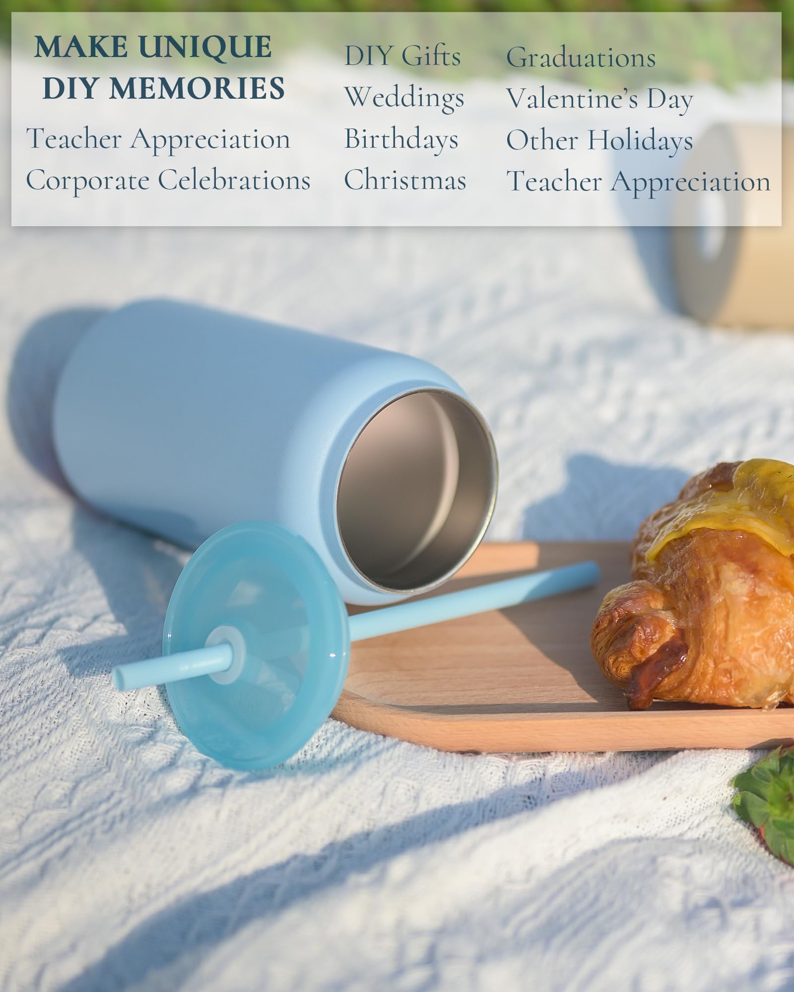 UIRZOTN non-slip silicone base keeps the tumbler stable on surfaces.