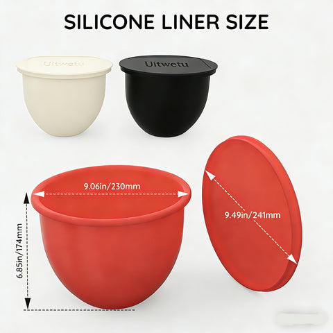 Uitwetu silicone liners with lid attached for secure storage and easy prep