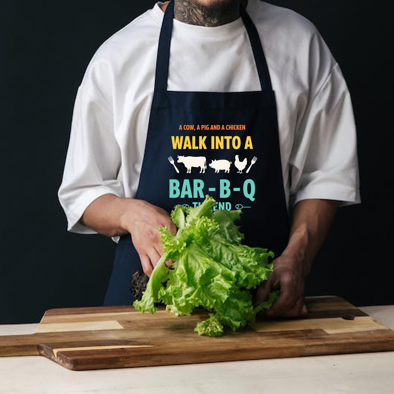 Uiycolk BBQ apron adjustable neck detail