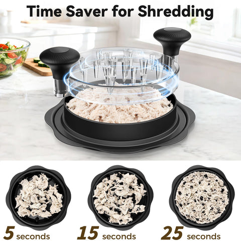 Ukeetap 10-Inch Pro Chicken Shredder anti-slip base keeps stable while shredding
