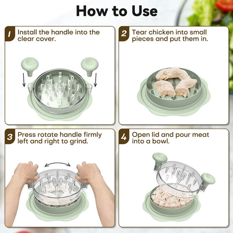 Ukeetap 10-inch Pro Chicken Shredder BPA-free material ensures food safety.